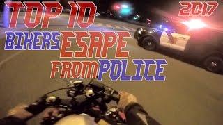 TOP 10 Cops VS Bikers ESCAPE Police Chase Motorcycles GETAWAY Running From Cops On Motorcycle Videos