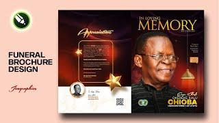 How to Design a Funeral Brochure  Magazine Cover   CorelDraw Tutorial 2023