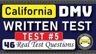 2024 California DMV Written Test 5  46 Real Test Questions  California DMV Practice Test