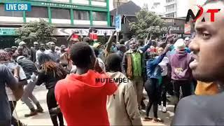 DRAMA IN NAIRBI CBD AS GEN Z OVERPOWERE POLICE AS THEY TAKE OVER CBD HEADING TO STATEHOUSE