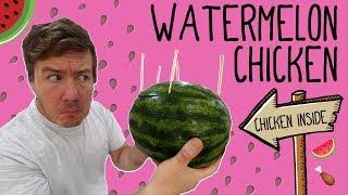Cooking a chicken in a Watermelon  Barry tries #19