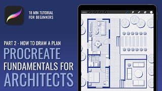 How to Draw an Architectural Plan in Procreate Tutorial  Fundamentals for Architects Part 2