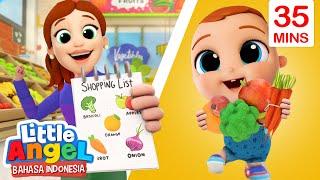 Belanja Buah dan Sayur di Pasar Swalayan Kartun Anak  Little Angel Bahasa Indonesia