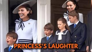 Prince Louiss Cheeky Antics Leave Catherine In Tears of Laughter At Trooping the Colour