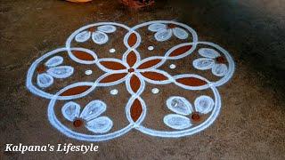 Diwali special Kalpanas Lifestyle flowers padi Kollam Easy Rangoli super rangoli Pandaga Muggulu