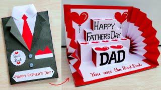 Happy Fathers day pop-up card  Fathers day special greeting card making  DIY Fathers day card