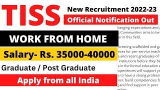 TISS Work From Home Jobs in 2022  NGO Job Circular 2022  Online Interview  WFH jobs for FRESHERS
