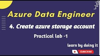 4. How to create Storage account on Azure Portal  Azure Data Engineer