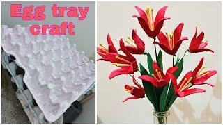 EASY Egg Carton Crafts  best out of waste  DIY lily flower