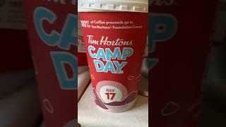 Camp day today at Tim Hortons #Shorts #timhortons