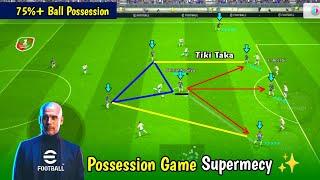 Revealing the Secret of Possession Game Supermecy 🫣 Best PG Custom Formation in eFootball 24 Mobile