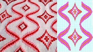 Cross Stitch Dusuti Bedsheet Design with Graph  दोसुति  बेडशीट ग्राफ डिजाईन   By Desi Design