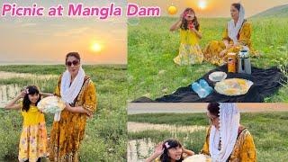 Picnic at Mangla Dam  Desi Style Picnic  Village Life  Pakistan Azad Kashmir 