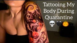 ASMR  Whispering While Giving Myself Temporary Tattoos During Social Distancing For Fun
