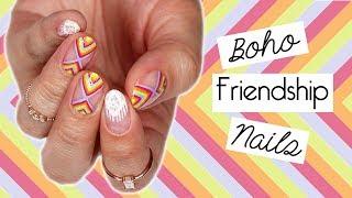 Friendship Bracelet & Boho Nail Art  Mananails Inspired 