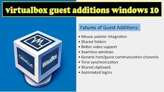 How to install guest additions virtualbox windows 10