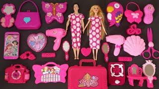 Satisfying with unboxing Most Cute Pink Barbie doll Makeup Toys Fashion  Accessories  Asmr