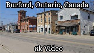 Burford Ontario Canada Walking Tour Unedited 8k Video