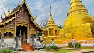 【4K】Thailand Temple Tour - Chiang Mai Wat Phra Singh - Thailand - 4K 60fps