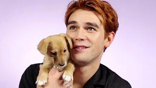KJ Apa Plays With Puppies While Answering Fan Questions