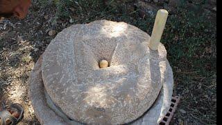 Hice un molino de piedra tradicional con tecnología primitiva estilo Ibero