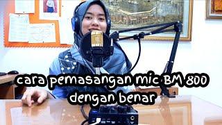 Cara pasang microphone condenser for singing bm-800 ke handphone MUDAH SEKALI 