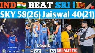 INDIA 213-7 DESTROYED SRI LANKA BY 43 RUNSSKY 58  Jaiswal 40  Pant 49  A.singh 2-24  Rayan 3w
