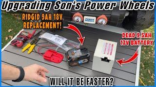 Upgrading My Sons Power Wheels From 12v To 18V Battery DIY How To Guide