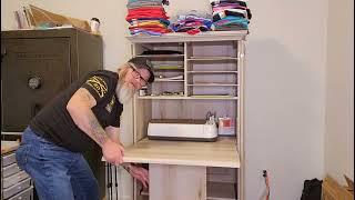 Cricut Maker Hide Away Craft Cabinet