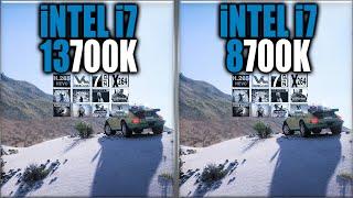 13700K vs 8700K Benchmarks  15 Tests - Tested 15 Games and Applications