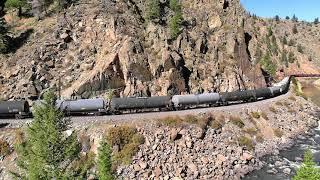 Union Pacific 9 locomotive monster train Byers Canyon and Bond Colorado