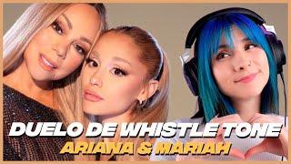 ARIANA GRANDE Y MARIAH CAREY JUNTAS ¡DUELO DE WHISTLE   VOCAL COACH REACCIONA  Gret Rocha