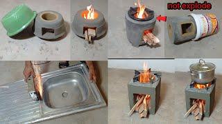 Building a 4-burner wood-cement stove is easy - a DIY wood stove