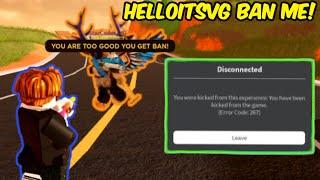 TROLLING @HelloItsVG and he BANS ME  Roblox Jailbreak