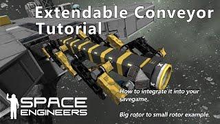 Space Engineers - Tutorial - Simple Extendable Conveyor System