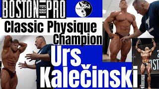 Urs Kalečinski @the.miraclebear Boston Classic Champion posing at 3 and 2 days out of the show