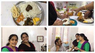 Cooking Vlog இன்றைய சமையல் Cook with my sister Goddu rasamVathakuzhambu PuliyodharaBrinjal Curry