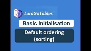 Default ordering sortingBasic initialisation Datatables + Laravel 2022