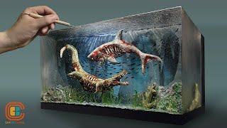How To Make Zombie Crocodile vs Zombie Shark Diorama  Thalassophobia Polymer Clay  Resin Art