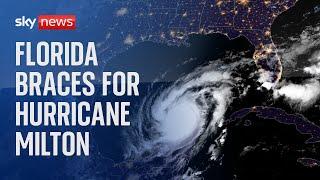 People in Florida prepare for Hurricane Milton as it heads towards the US state