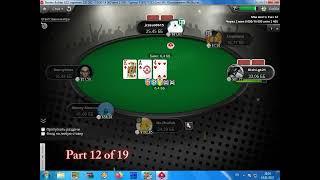 Winning of PokerStars online Holdem Bounty Tournament 22$ Part 12 of 19.