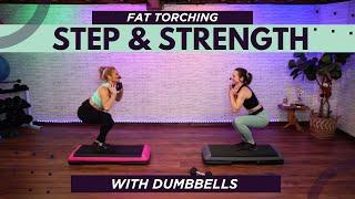  Full Body Step Aerobics & Weights Workout  Step & Tone - 50 MIN