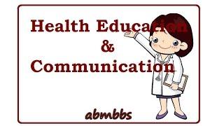 COMMUNICATION for HEALTH EDUCATION