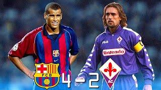 Barcelona 4 - 2 Fiorentina Rivaldo x Batistuta ● UCL 2000  Extended Highlights & Goals