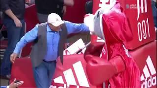 George Foreman knocks out Rockets mascot