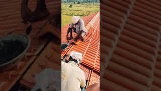 KERALA TILE LAYING #Mr47civil  Clay roof tile laying