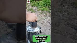 dumansız semaver nasıl olur  How to make a smokeless samovar? #orman #kamp