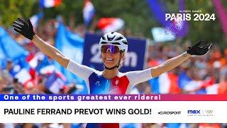 Pauline Ferrand Prevot wins gold   Womens Cross-Country  #Paris2024 #Olympics