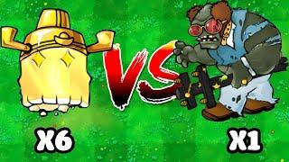 6 Treasure Devourer VS 1 Rampaging Disco King Gargantuar Who Will Win? PVZ Hybrid Challenge