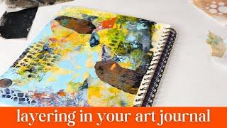 Mixed Media Art Journal Entry  Layers Create The Mystery